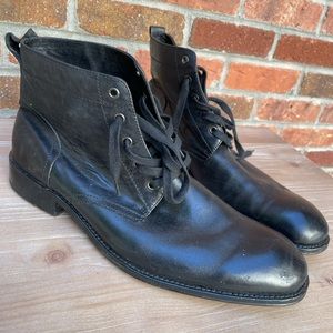 Mens Gordon rush black leather boots size 13